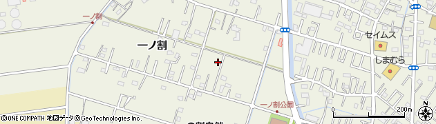 埼玉県春日部市一ノ割1318周辺の地図