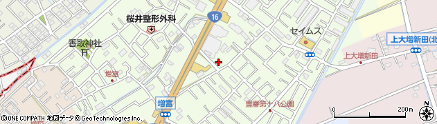 埼玉県春日部市増富306周辺の地図