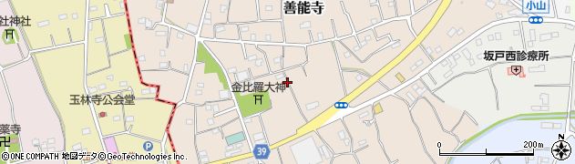 埼玉県坂戸市善能寺周辺の地図