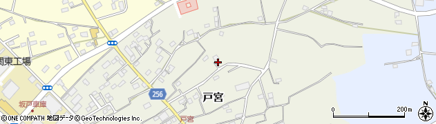 埼玉県坂戸市戸宮周辺の地図