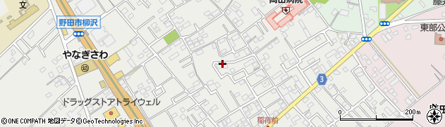 千葉県野田市柳沢周辺の地図