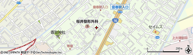 埼玉県春日部市増富121周辺の地図