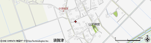 茨城県稲敷市須賀津周辺の地図
