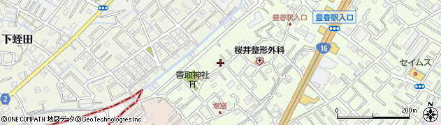 埼玉県春日部市増富54周辺の地図