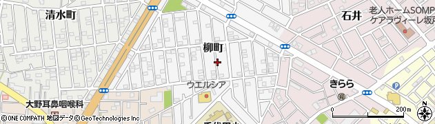 埼玉県坂戸市柳町周辺の地図