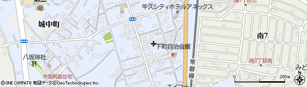 茨城県牛久市牛久町21周辺の地図