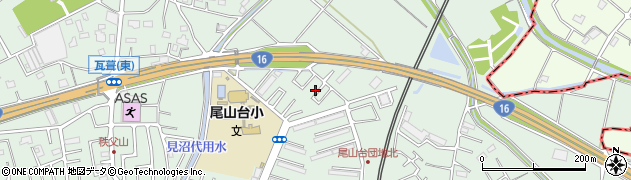 埼玉県上尾市瓦葺周辺の地図