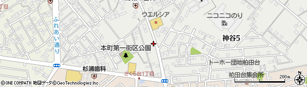 柏田台入口周辺の地図