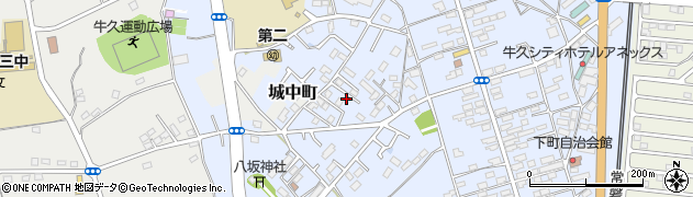 茨城県牛久市牛久町周辺の地図
