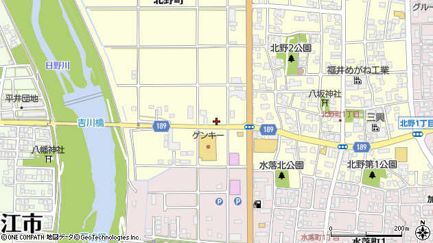 〒916-0029 福井県鯖江市北野町の地図