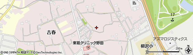 千葉県野田市吉春周辺の地図