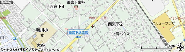 埼玉県上尾市西宮下周辺の地図