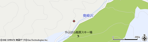 奥峰沢周辺の地図