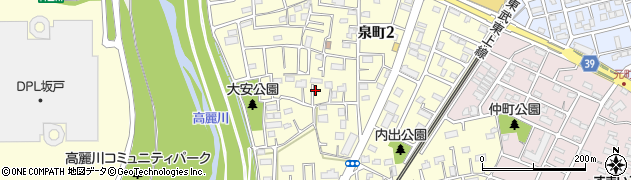 埼玉県坂戸市泉町17周辺の地図