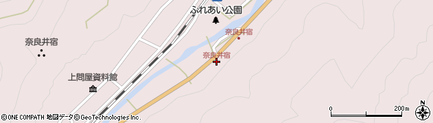 奈良井宿周辺の地図