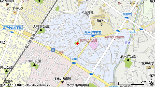 〒350-0228 埼玉県坂戸市元町の地図