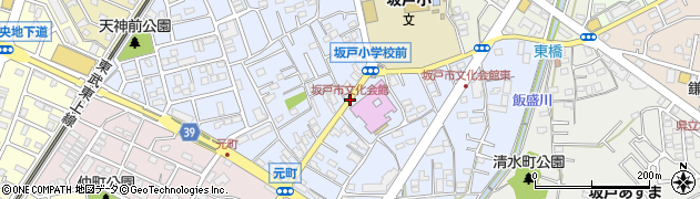 坂戸市文化会館周辺の地図