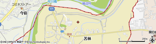埼玉県毛呂山町（入間郡）苦林周辺の地図