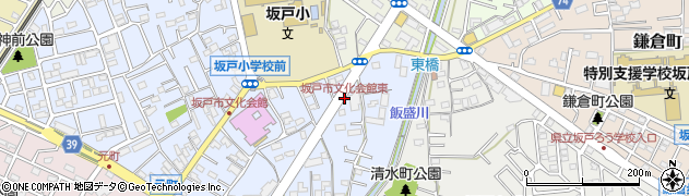 坂戸市文化会館東周辺の地図