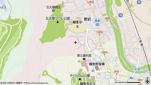 〒350-0411 埼玉県入間郡越生町黒岩の地図