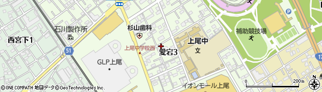 上尾愛宕郵便局 ＡＴＭ周辺の地図