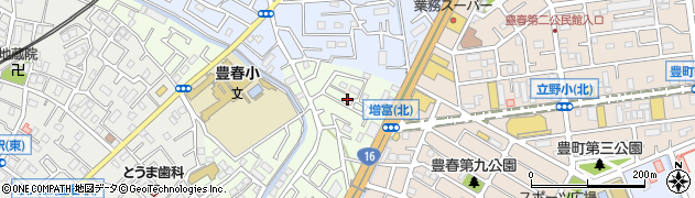 埼玉県春日部市増富731-13周辺の地図