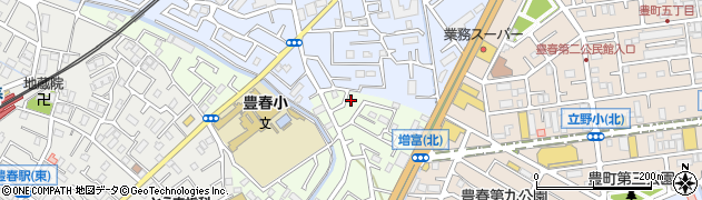 埼玉県春日部市増富744周辺の地図