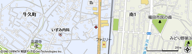 麺場 田所商店 牛久店周辺の地図