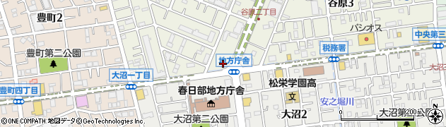 埼玉縣信用金庫春日部西口支店周辺の地図