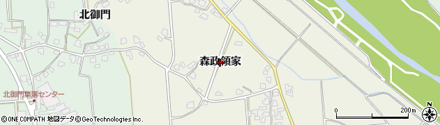 福井県大野市森政領家周辺の地図