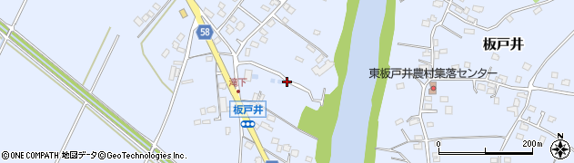 茨城県守谷市板戸井周辺の地図