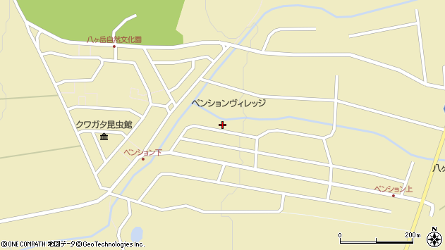 〒391-0114 長野県諏訪郡原村ペンションの地図