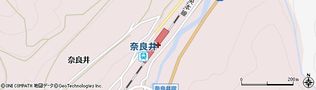 奈良井駅周辺の地図