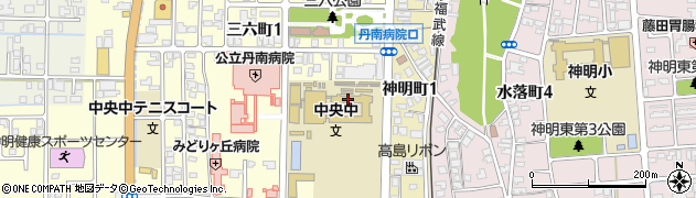 鯖江市立中央中学校周辺の地図