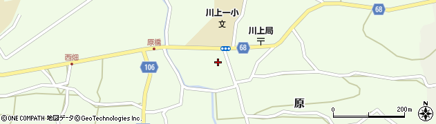 川上村消防団　原分団詰所周辺の地図