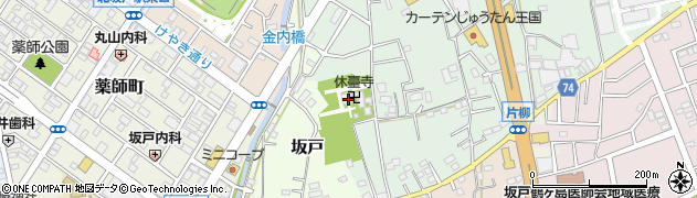 休臺寺周辺の地図