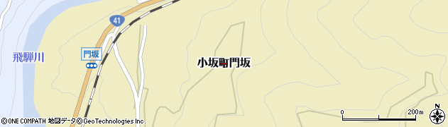 岐阜県下呂市小坂町門坂周辺の地図