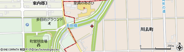 鯖江市役所　排水機場川去排水機場周辺の地図