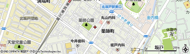埼玉県坂戸市薬師町周辺の地図