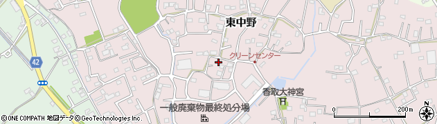 埼玉県春日部市東中野837周辺の地図