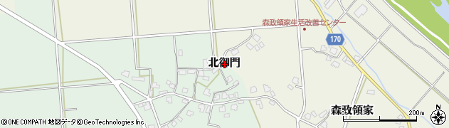福井県大野市北御門周辺の地図
