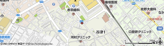 埼玉県上尾市谷津周辺の地図