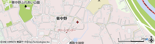 埼玉県春日部市東中野722周辺の地図