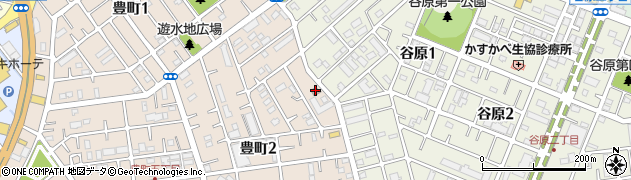 春日部豊町郵便局周辺の地図