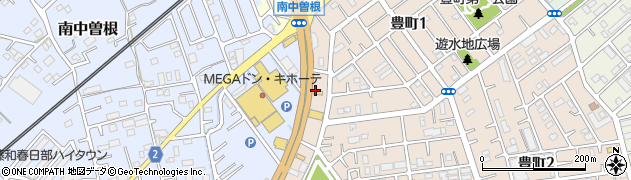 松屋 春日部豊町店周辺の地図