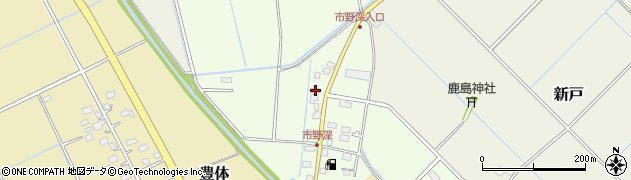 茨城県つくばみらい市市野深672周辺の地図