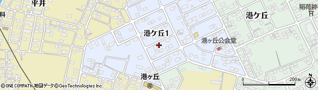 茨城県鹿嶋市港ケ丘1丁目周辺の地図