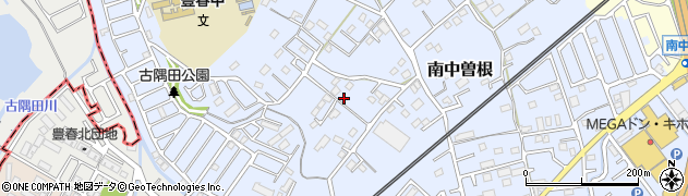 埼玉県春日部市南中曽根周辺の地図