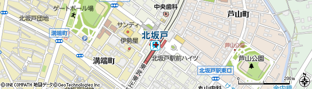 北坂戸駅西口自転車駐車場周辺の地図