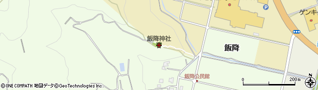 飯降神社周辺の地図